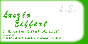 laszlo eiffert business card